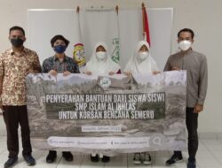 SMP Islam Al Ikhlas Cipete Jaksel Salurkan Donasi Korban Semeru Melalui Klinik Zakat Indonesia-Yayasan Berkah